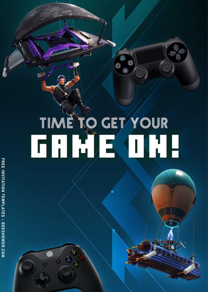 9+ Video Game Birthday Invitation Templates For Your Little Gamer with Fortnite Characters