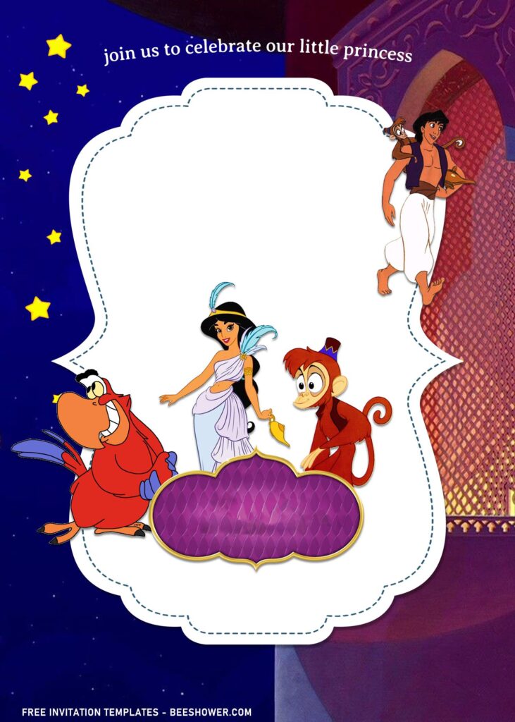 7+ Aladdin Birthday Invitation Templates with Cute Parrot