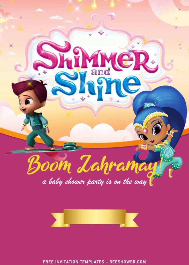 7+ Sparkling Shimmer And Shine Birthday Invitation Templates with dooly