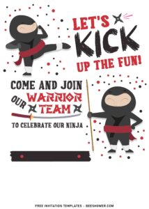 7+ Cool Ninja Theme Birthday Invitation Templates For Boys with