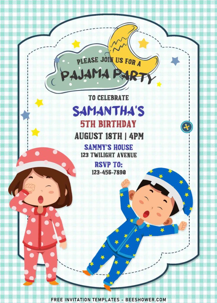 7+ Pajama Party Birthday Invitation Templates