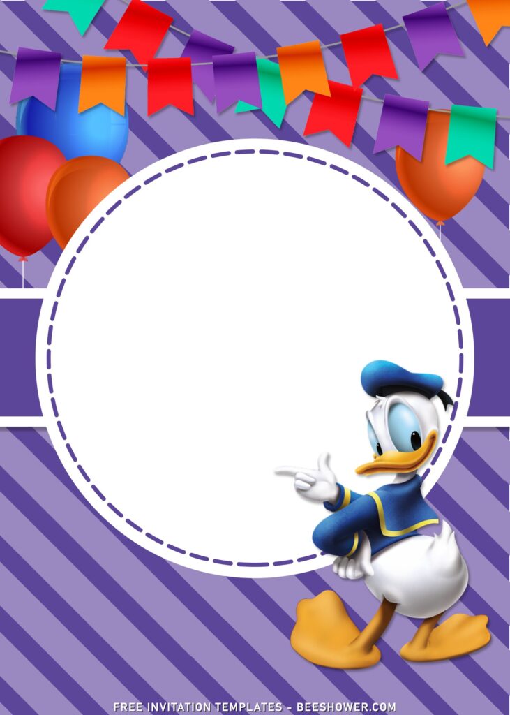 8 Adorable Donald Duck Birthday Invitation Templates - Downloadable 8+ Cute Donald Duck Baby Shower Invitation Templates - Template No. 28