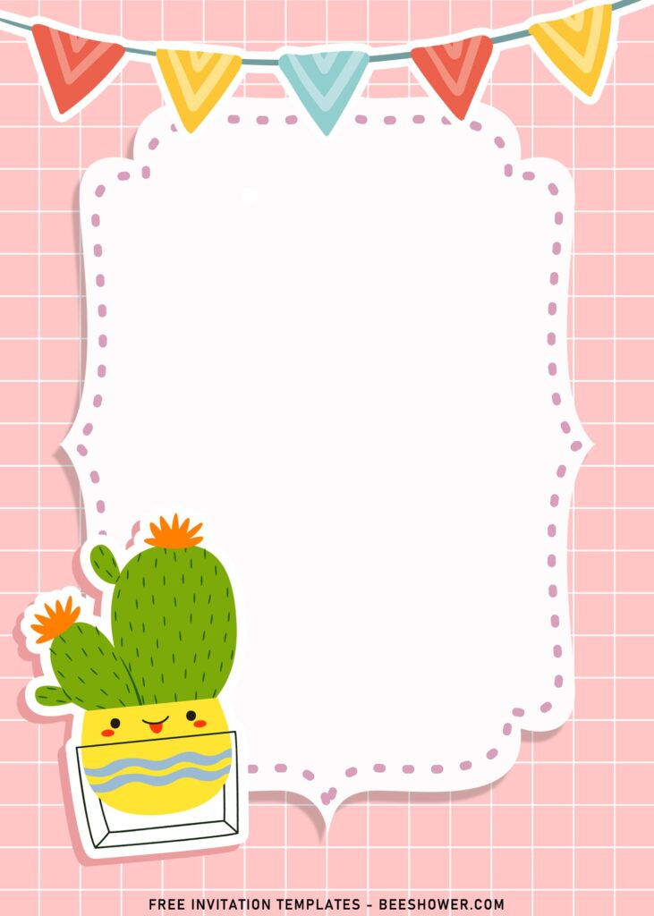 8+ Fun Summer Cactus Birthday Invitation Templates with cute cactus graphic