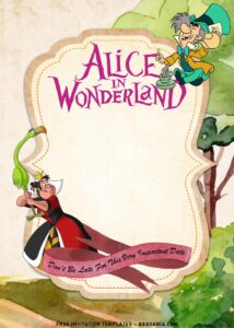8+ Watercolor Alice In Wonderland Baby Shower Invitation Templates