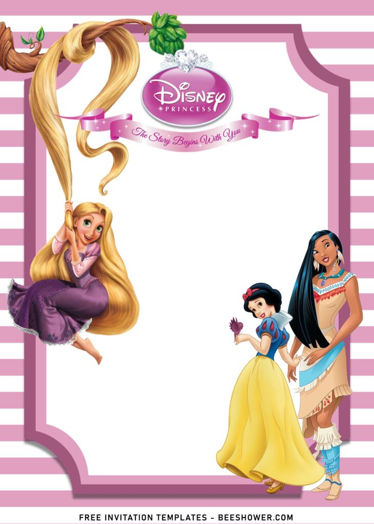 8+ Royal Disney Princess Baby Shower Invitation Templates with Rapunzel