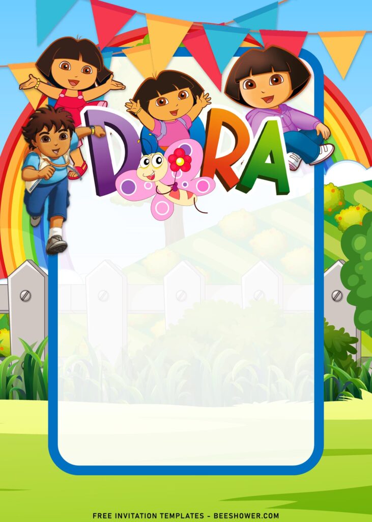 10+ Dora And Friends Birthday Invitation Templates with Diego