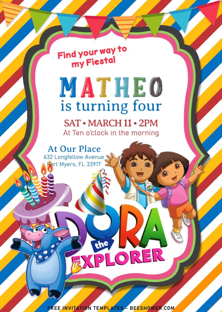 8+ Dora The Explorer Birthday Invitation Templates For Your Kid’s Birthday