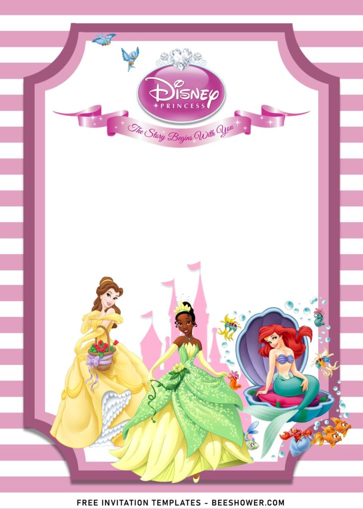 8+ Royal Disney Princess Baby Shower Invitation Templates with Princess Tiana
