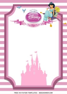 8+ Royal Disney Princess Baby Shower Invitation Templates with Princess Castle