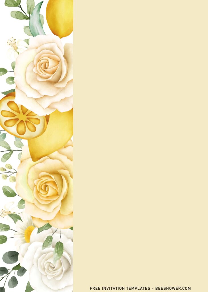 11+ Lemon Wreath Baby Shower Invitation Templates with pastel text box