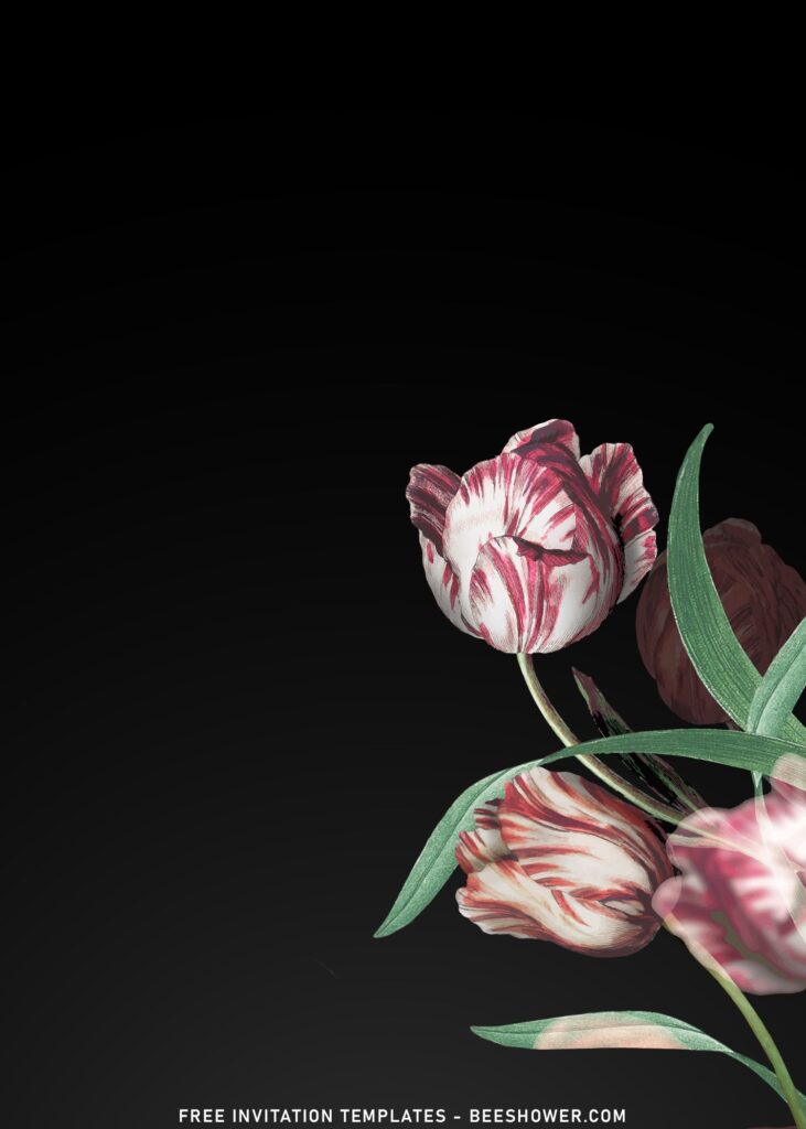 7+ Dark Moody Floral Birthday Invitation Templates with enchanting dark shades theme