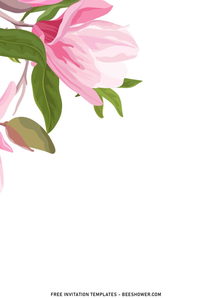 7+ Elegant Magnolia Girls Birthday Invitation Templates with gorgeous magnolia border