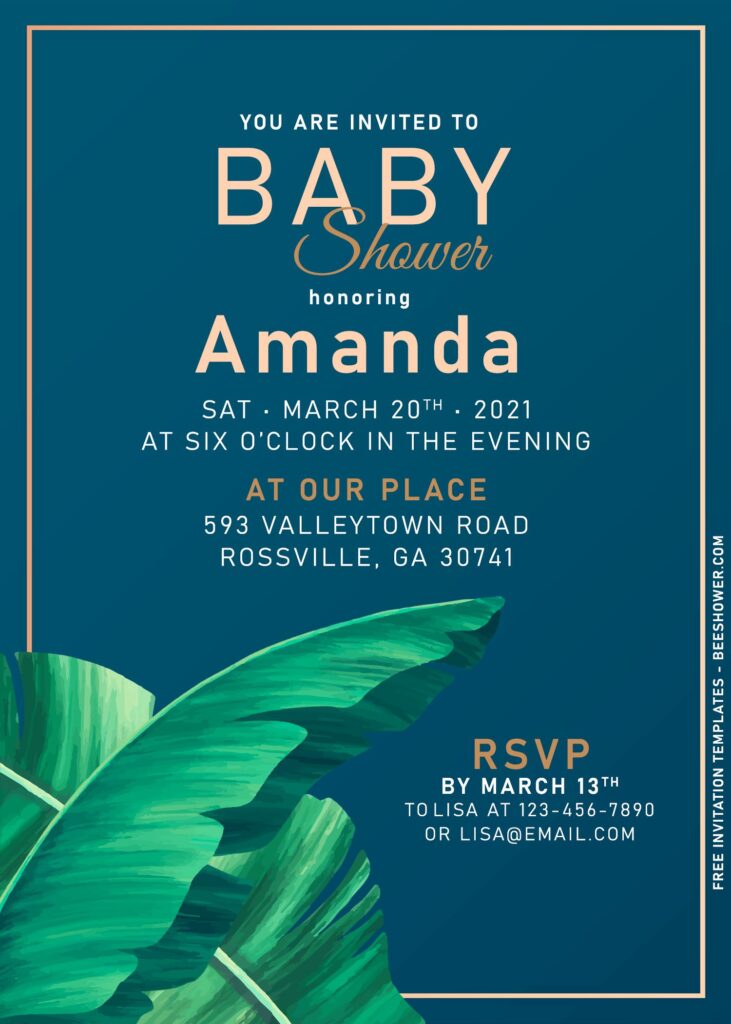 9+ Tropical Summer Coed Baby Shower Invitation Templates