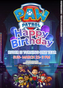 7+ PAW PATROL BIRTHDAY INVITATION TEMPLATES WITH ALL MEMBER