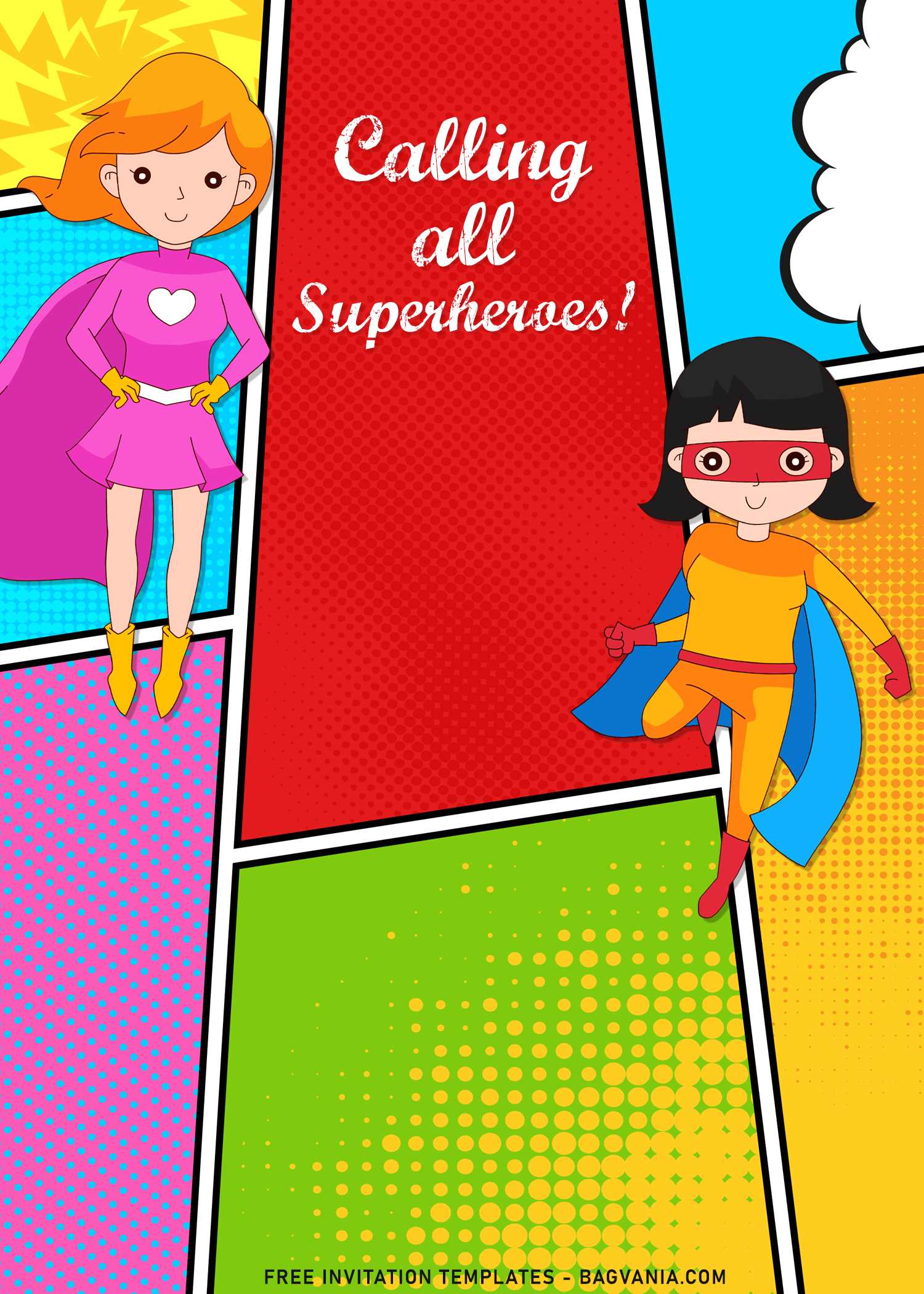 7-bright-and-colorful-supergirl-birthday-invitation-templates-beeshower