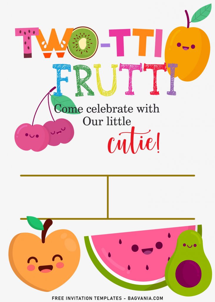 7+ Hawaiian Luau Tutti Frutti Summer Birthday Invitation Templates with cute watermelon