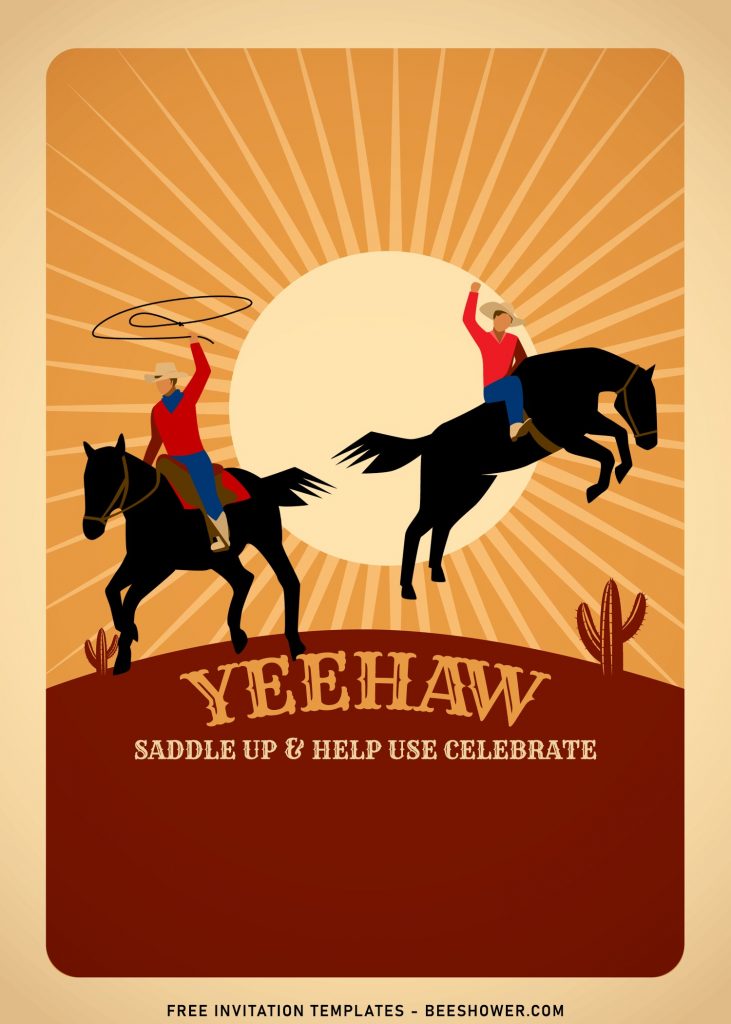 7+ Wild West Rodeo Birthday Invitation Templates with awesome cowboys