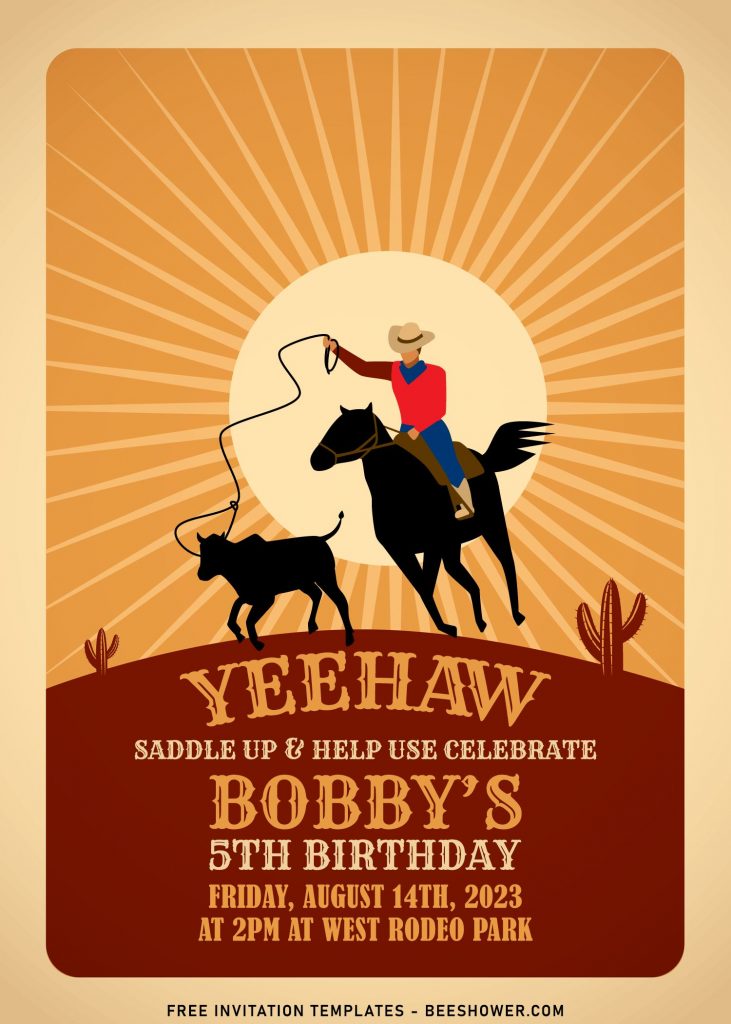 7+ Wild West Rodeo Birthday Invitation Templates