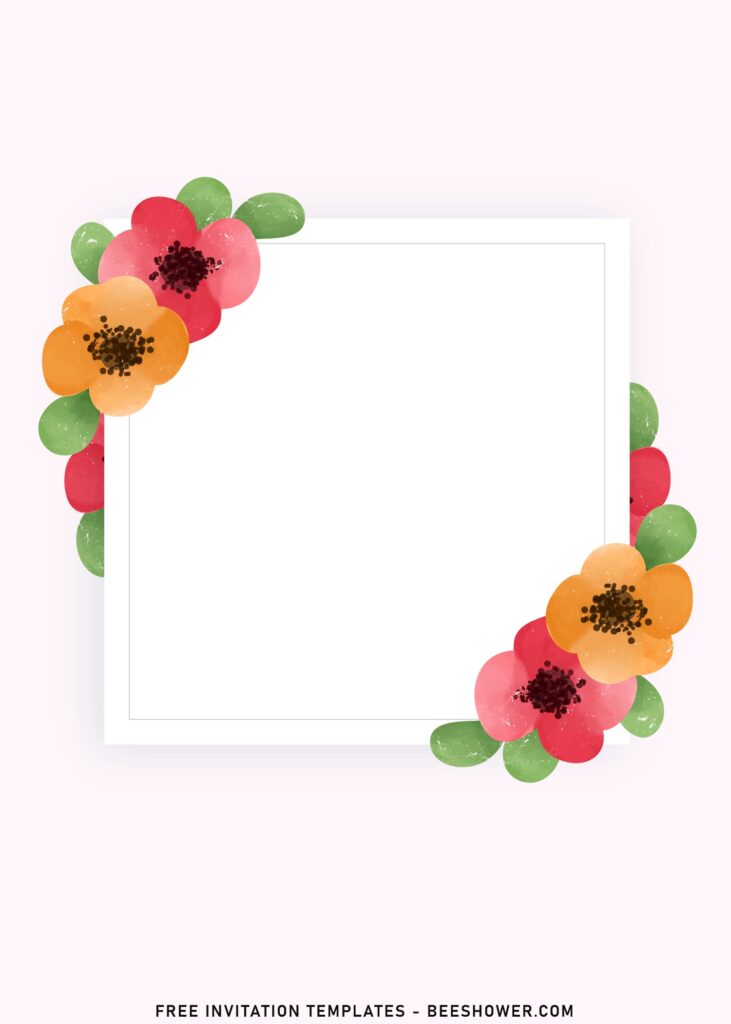 8+ Beautiful Watercolor Floral Wreath Birthday Invitation Templates with floral wreath