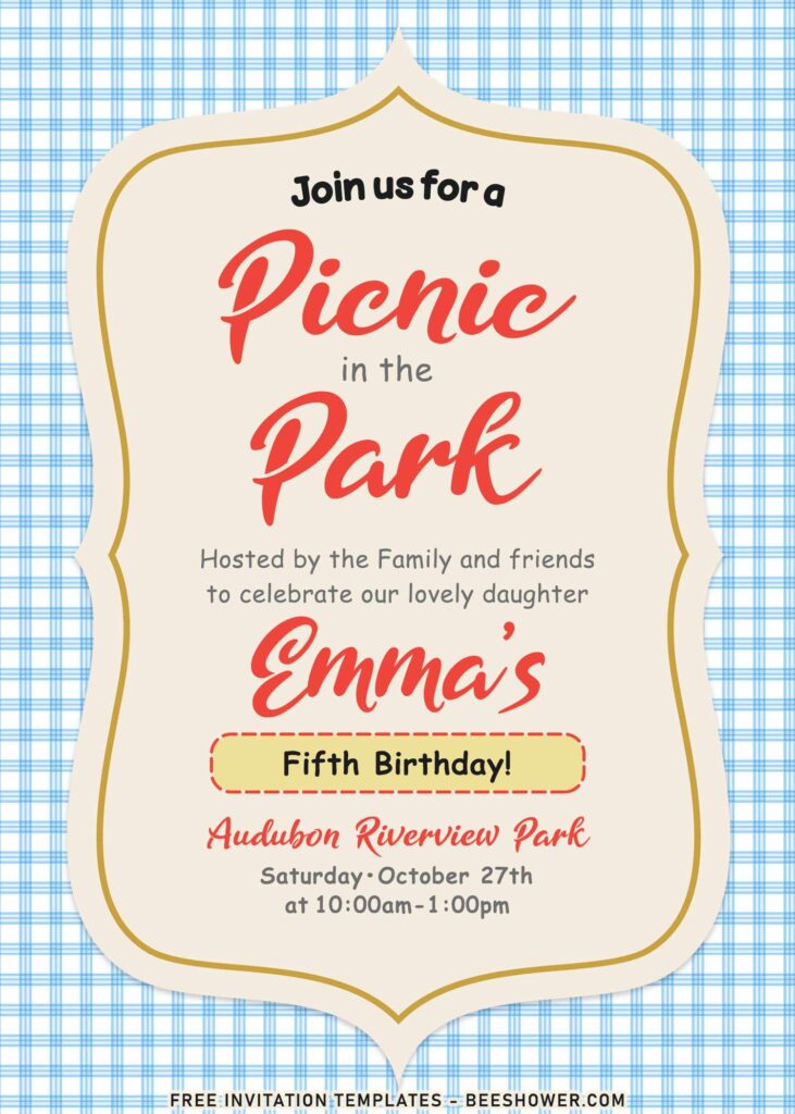 9+ Aesthetic Gingham Invitation Templates For Best Picnic Party