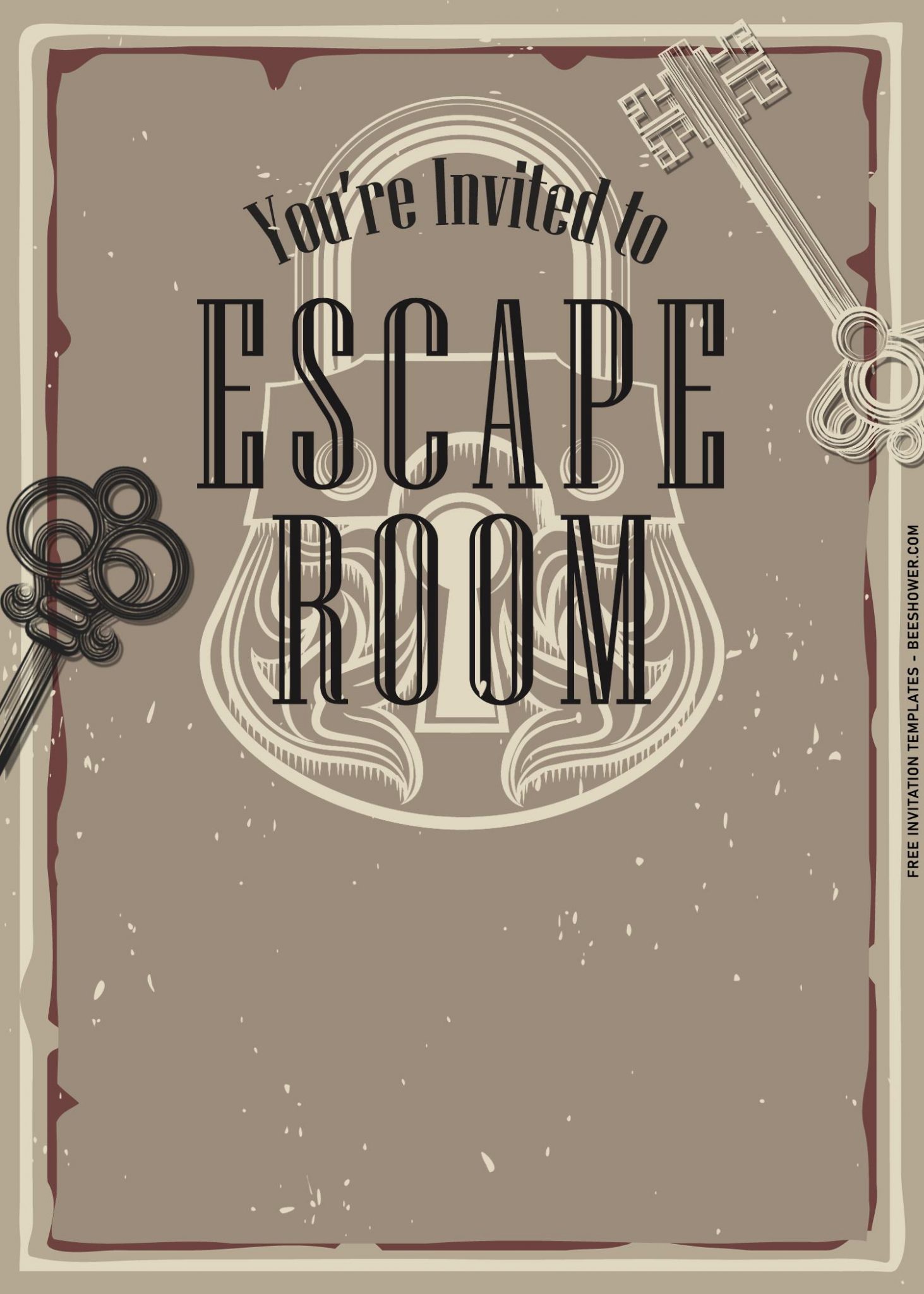 9+ Fun Escape Room Challenge Party Invitation Templates | Beeshower