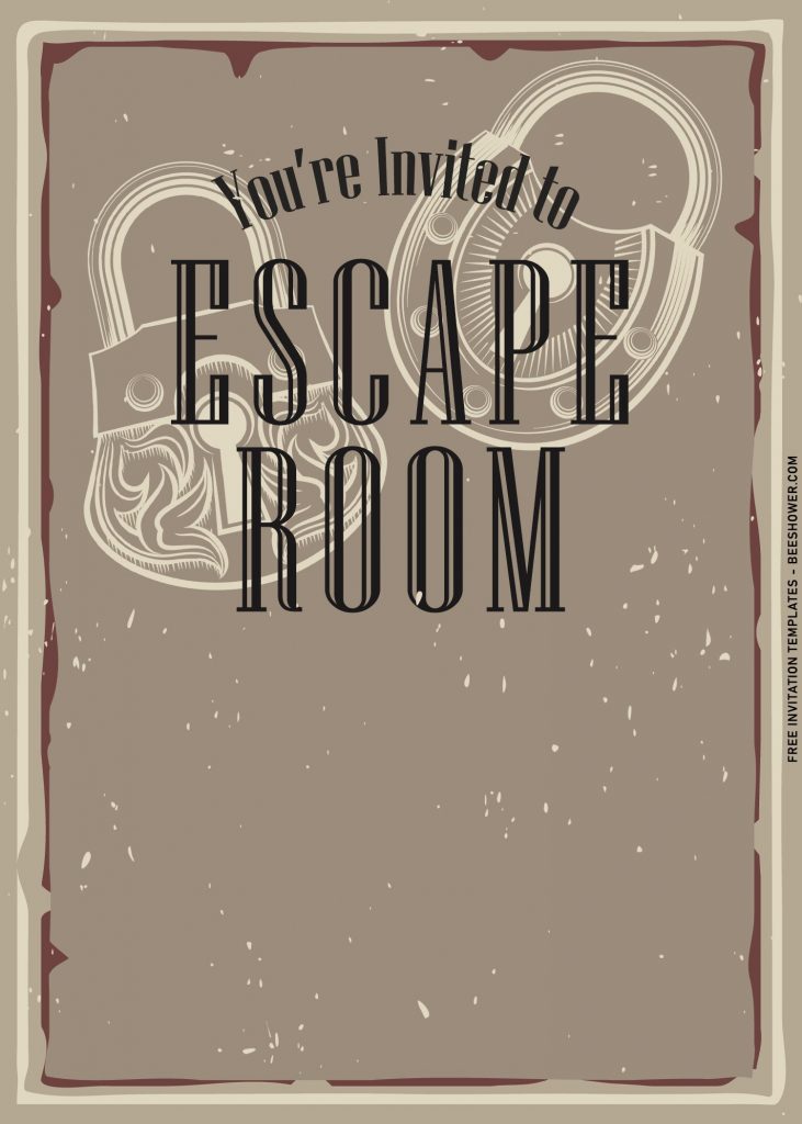 9 Escape Room Party Invitation Templates FREE Printable Baby Shower 