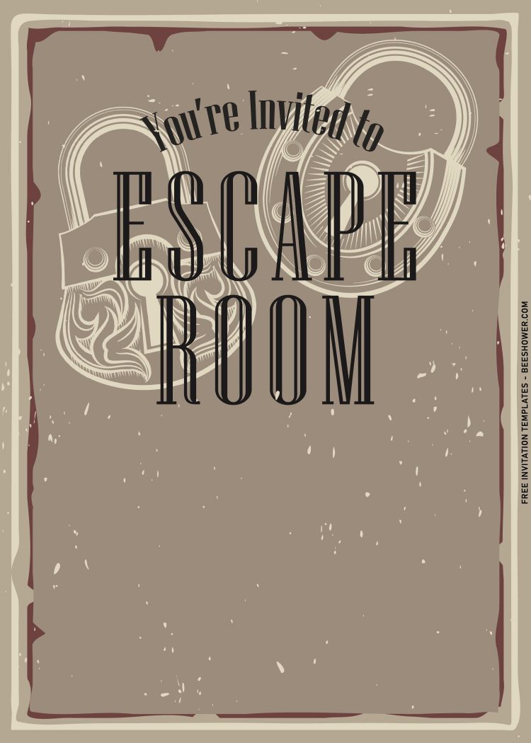 9 Escape Room Party Invitation Templates FREE Printable Baby Shower Invitations Templates