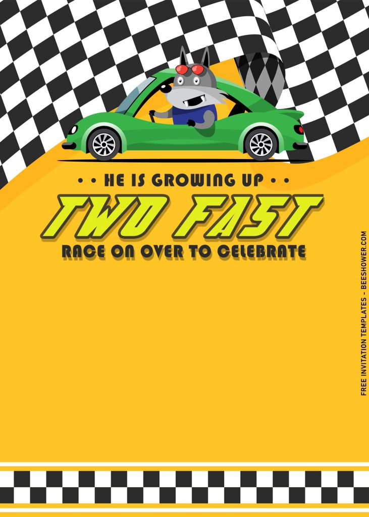 9+ Two Fast Vintage Race Car Birthday Invitation Templates For Boys with red super car