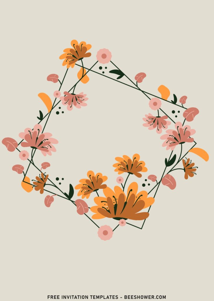 11+ Lovely Spring Floral Frame Baby Shower Invitation Templates