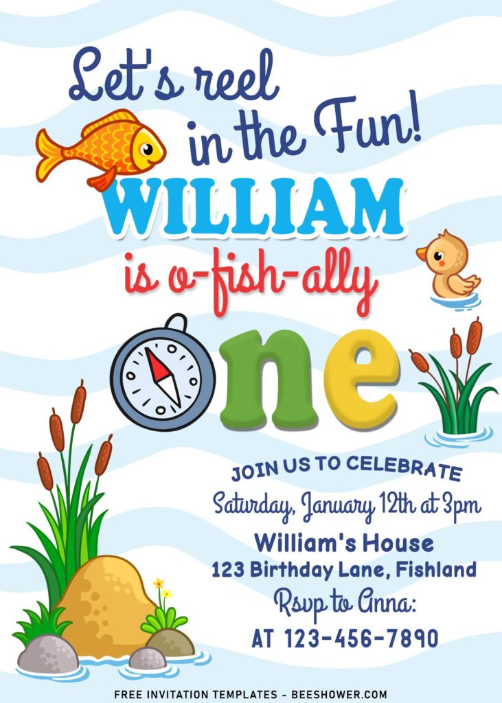 10+ Funny Fishing Themed Birthday Invitation Templates For All Ages