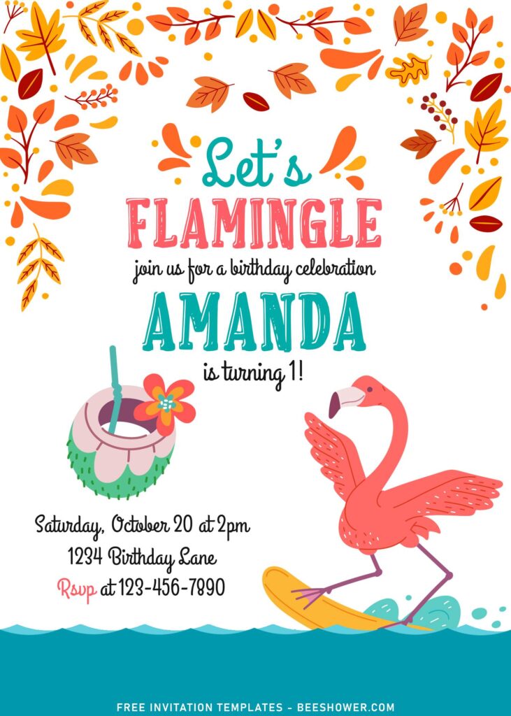 10+ Cute Girly Pink Let's Flamingle Baby Shower Invitation Templates