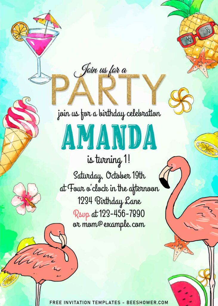 11+ Summer Flamingo Boho Birthday Invitation Templates