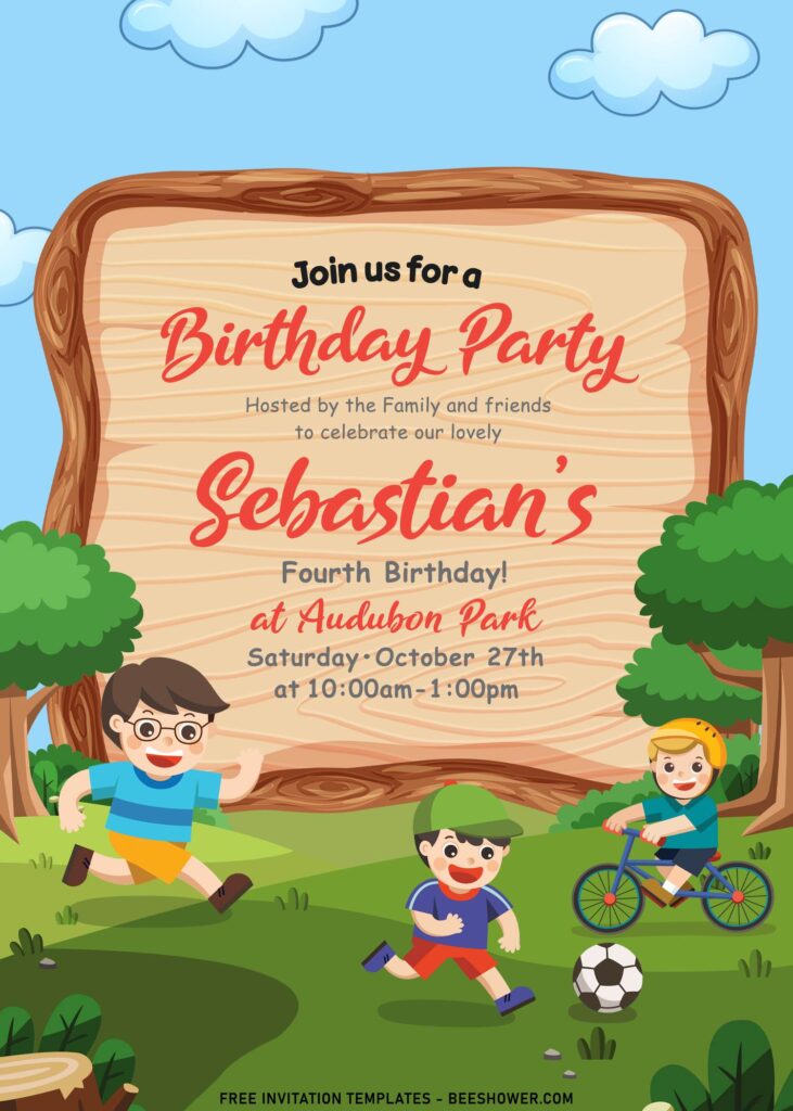 11+ Playful Kids Picnic In A Park Birthday Invitation Templates