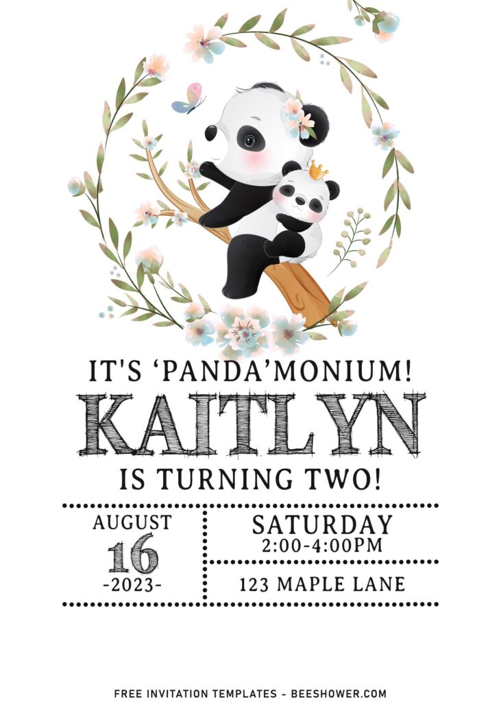 11+ Cute It's A Panda-Monium Birthday Invitation Templates