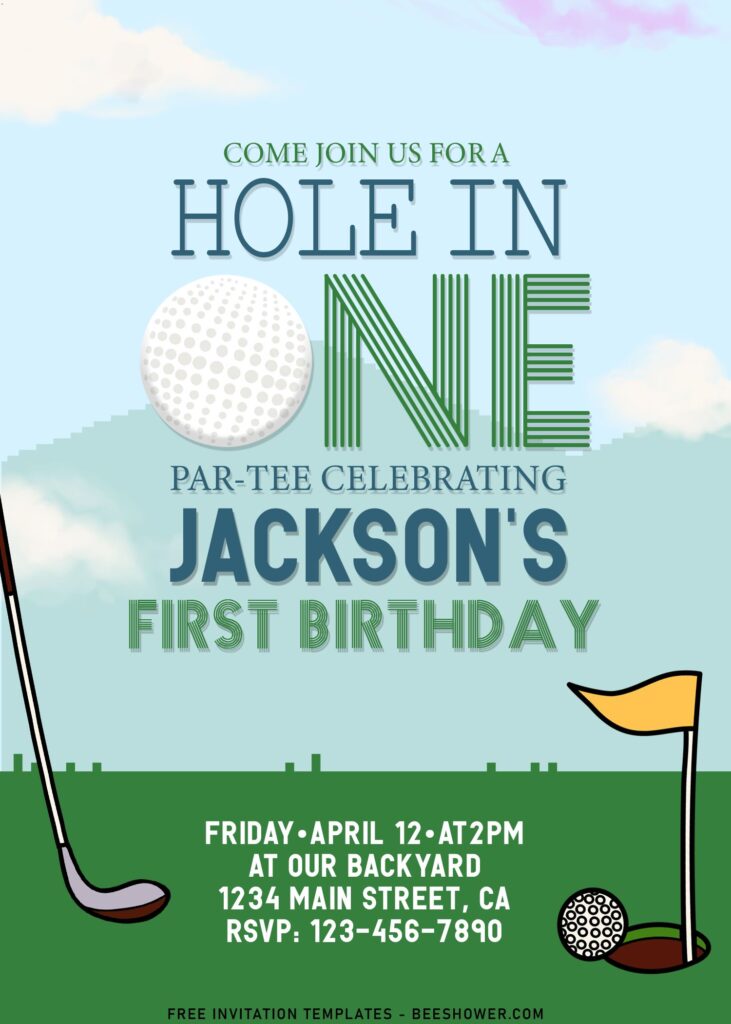 7+ Wonderful Hole In One Birthday Invitation Templates For Kids