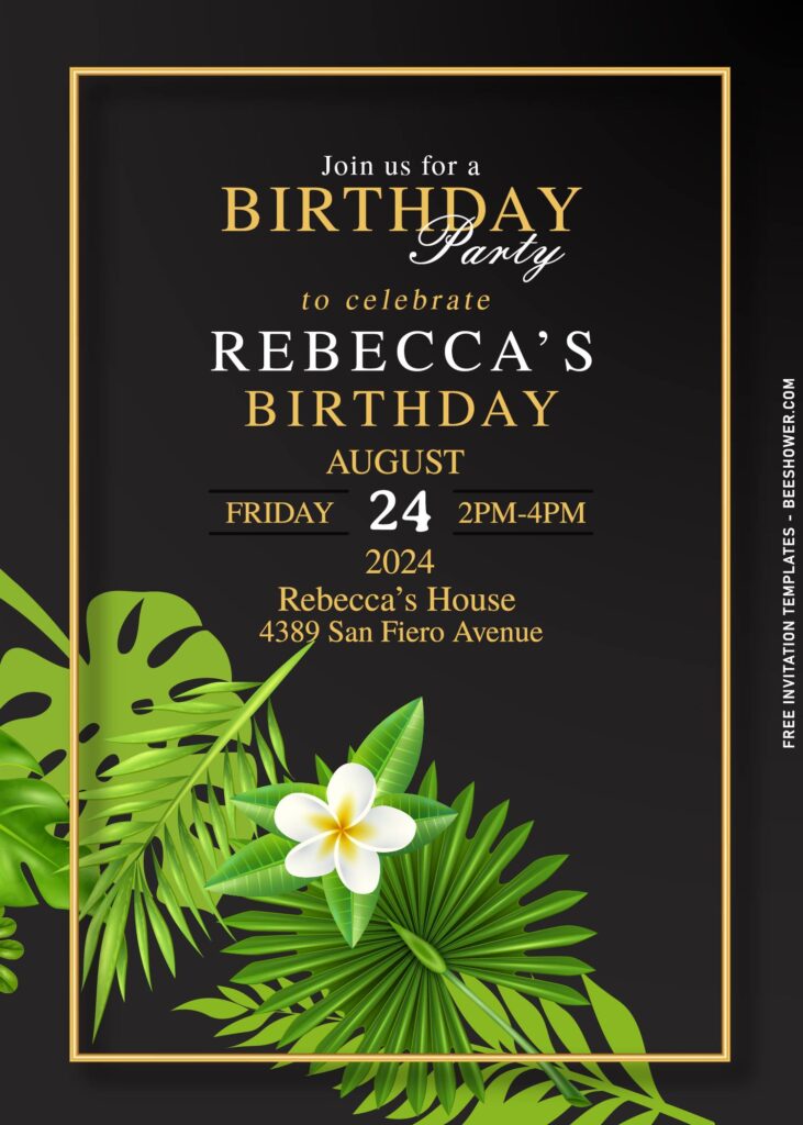7+ Realistic Modern Tropical Greenery Party Invitation Templates