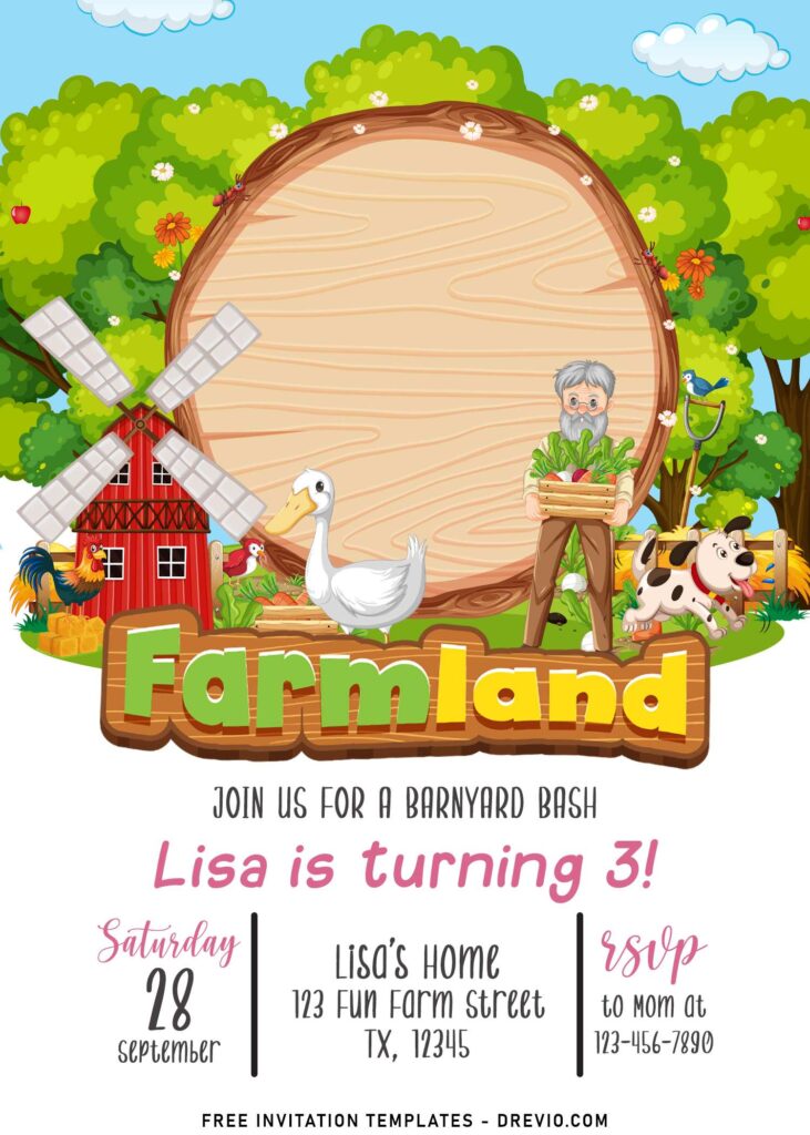 8+ Cute Farm Barn Birthday Invitation Templates