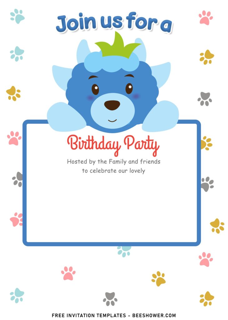 9+ Lovable Party Animals  Birthday Invitation Templates with adorable baby puppy