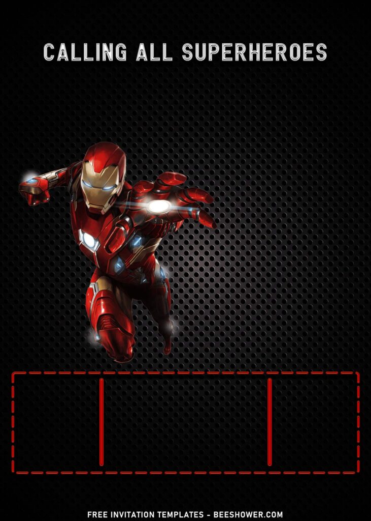 10 Awesome Iron Man Birthday Invitation Templates - Downloadable 10+ Ultimate Iron Man Kids Birthday Party Invitation Templates - Template No. 22