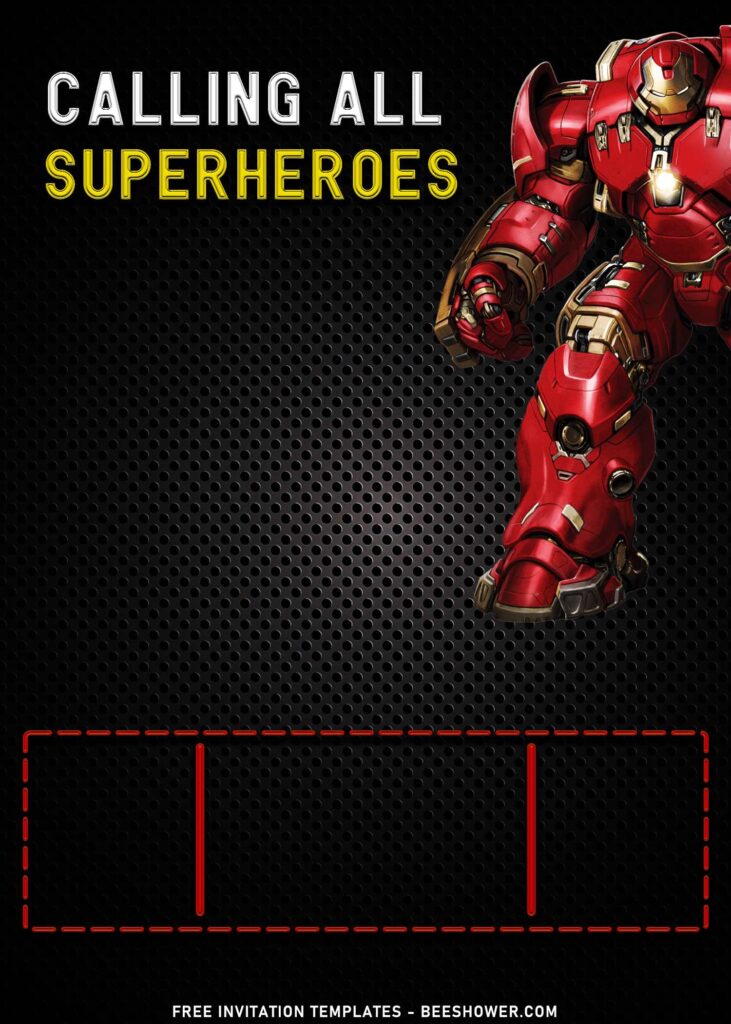 10 Cartoon Cool Iron Man Birthday Invitation Templates - Downloadable 10+ Ultimate Iron Man Kids Birthday Party Invitation Templates - Template No. 38