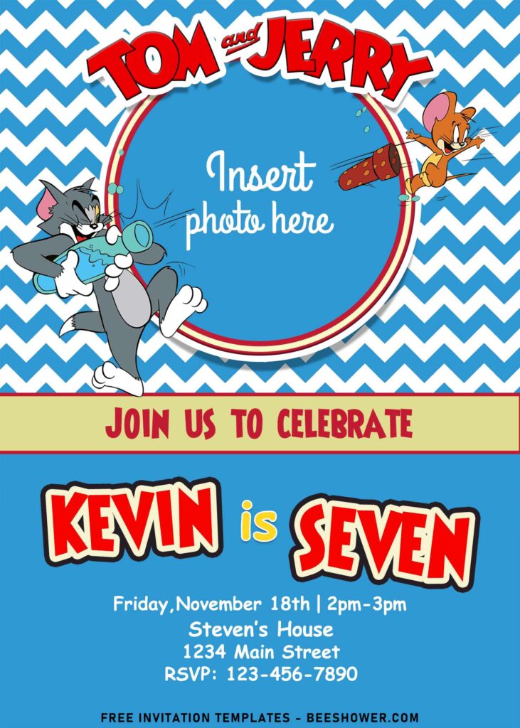 10+ The Naughty Cute Tom And Jerry Birthday Invitation Templates