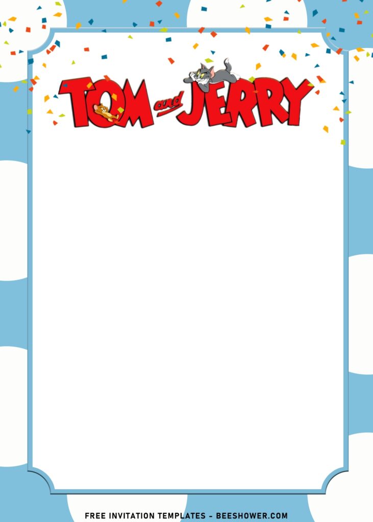 10+ Cutest Tom And Jerry Birthday Invitation Templates with Tom and Jerry logo