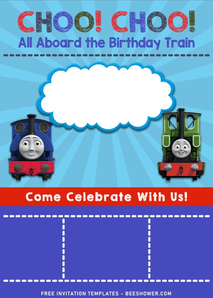10+ Adorable Custom Thomas & Friends Themed Birthday Invitation Templates with Thomas And Sir Topham Hatt