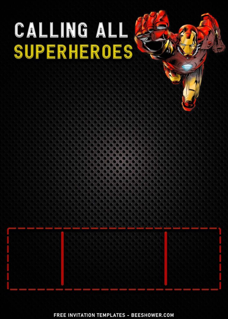 10 Incredible Iron Man Birthday Invitation Templates - Downloadable 10+ Ultimate Iron Man Kids Birthday Party Invitation Templates - Template No. 34