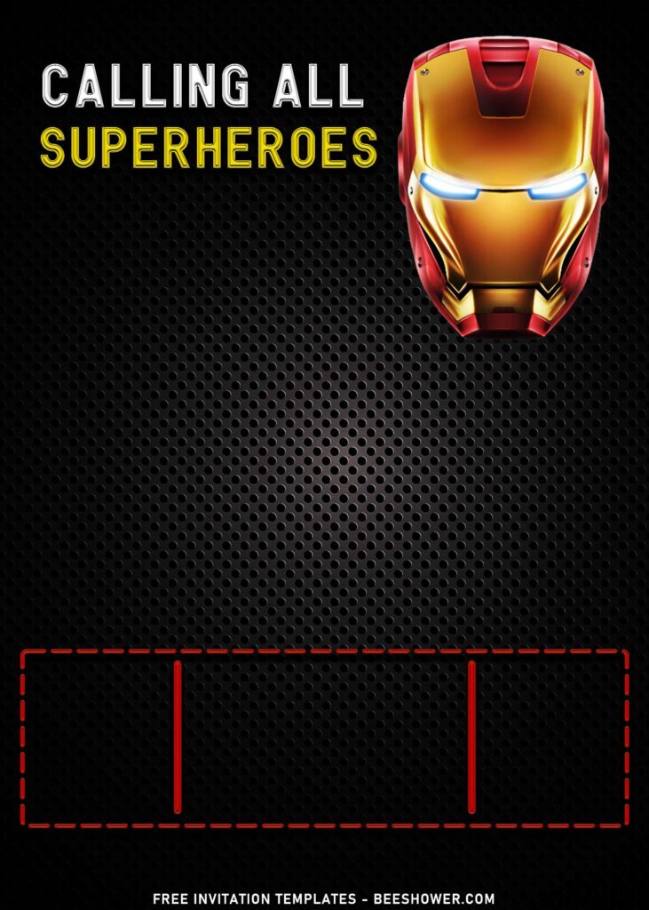 10 Simple Iron Man Birthday Invitation Templates - Downloadable 10+ Ultimate Iron Man Kids Birthday Party Invitation Templates - Template No. 26