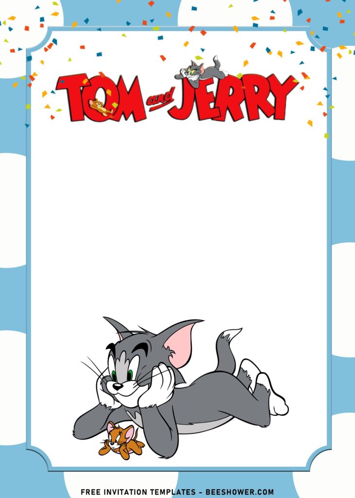 10+ Cutest Tom And Jerry Birthday Invitation Templates with Cartoon Tom and Jerry