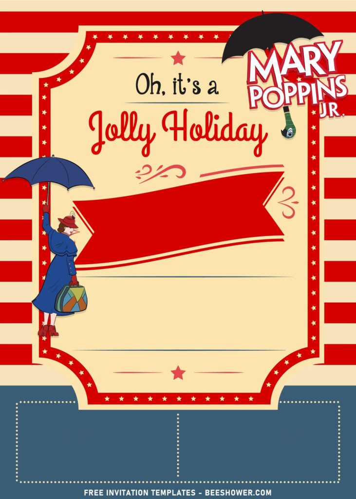7+ Vintage Mary Poppins Inspired Birthday Invitation Templates with 