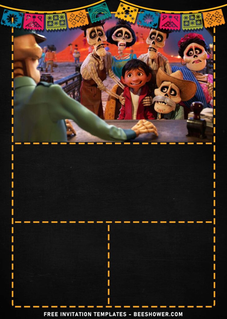 7+ Lovable Disney Pixar Coco Birthday Invitation Templates with Miguel And Hector's Family