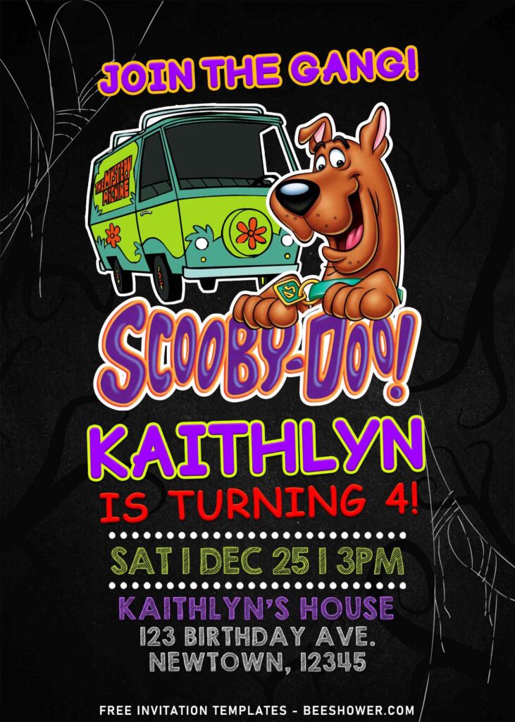7+ Mystery Scooby Doo And Friends Birthday Invitation Templates