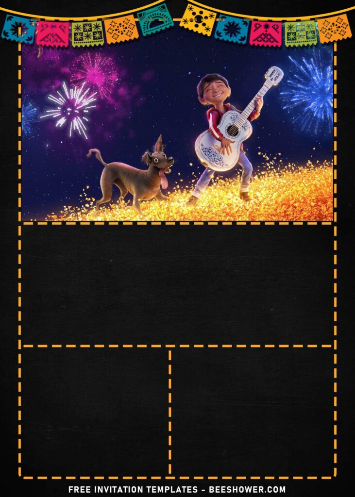 7+ Lovable Disney Pixar Coco Birthday Invitation Templates with Miguel's Dog Dante